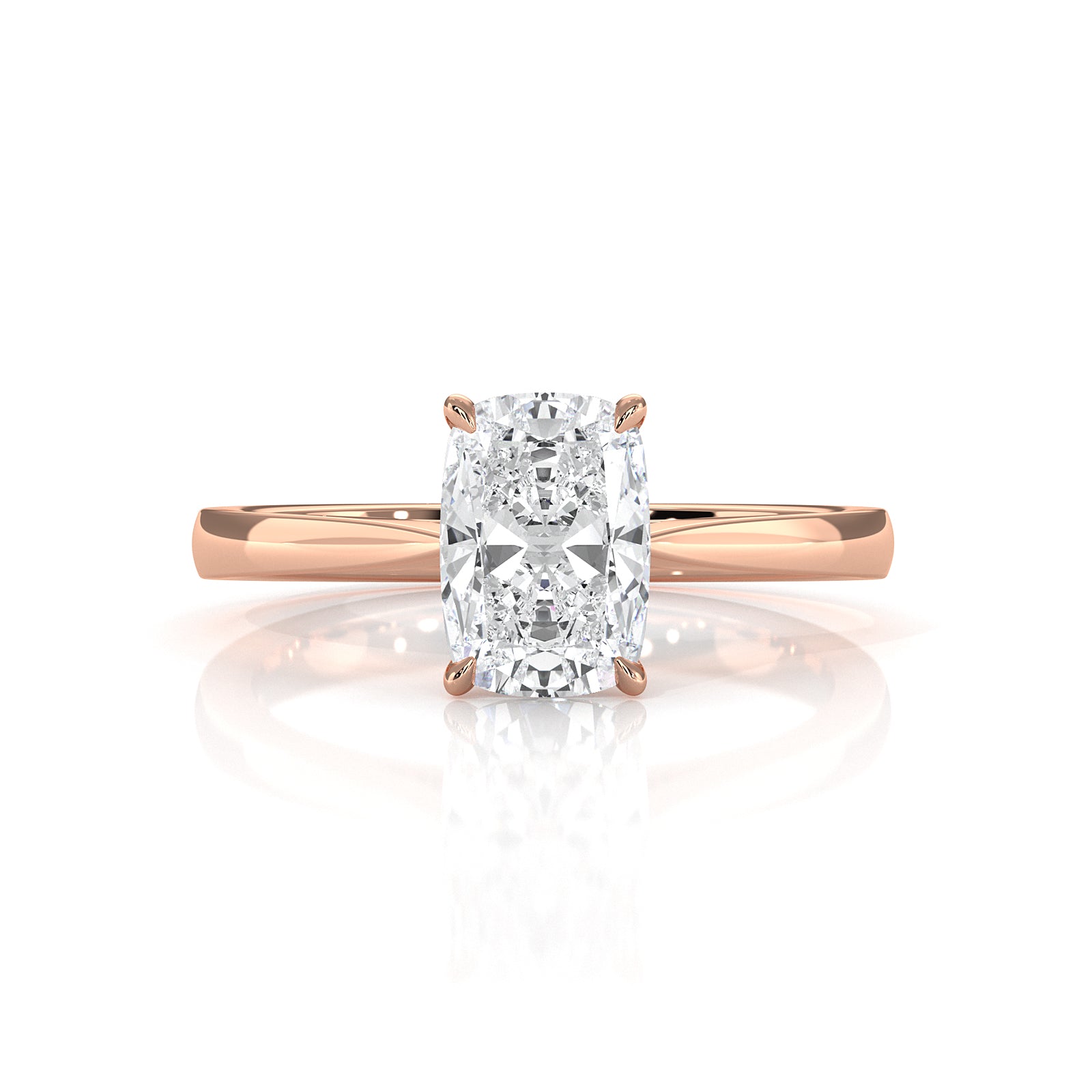 4.5g Princess Prong Setting Lab Grown Diamond Engagement Solitaire Ring IGI Certified 1.00 Ctw.